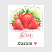 Niedliche Erdbeeraufkleber - Süßes und saftiges Ob Aufkleber (Blatt)