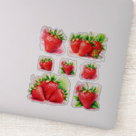 Niedliche Erdbeeraufkleber - Süßes und saftiges Ob Aufkleber