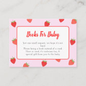 Niedliche ErdbeerBaby-Duschbuchanfrage Begleitkarte (Vorderseite)