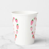 Niedliche ErdbeerBaby-Dusche Pappbecher (Rechts)