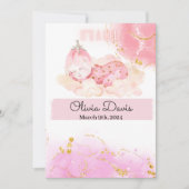 Niedliche Erdbeerbaby "It's a girl"-Ankündigung Ankündigung (Vorderseite)