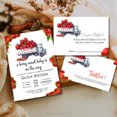 Niedliche Erdbeerbaum Berry Sweet Baby Dusche Einladung