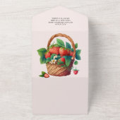 Niedliche Erdbeerbrasse Babydusche All In One Einladung (Außenbereich)