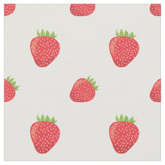 Niedliche Erdbeerdruckwolle Stoff (Nahaufnahme)