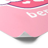 Niedliche Erdbeere Cupcake Poster (Ecke)