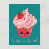 Niedliche Erdbeere Cupcake