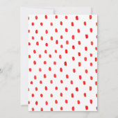 Niedliche Erdbeere Einladung zum Geburtstag (Rückseite)