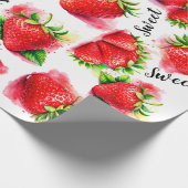 Niedliche Erdbeere Geschenkpapier (Ecke)