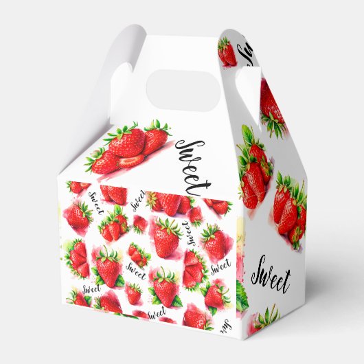 Niedliche Erdbeere Geschenkschachtel (Rückseite)