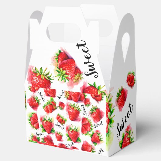 Niedliche Erdbeere Geschenkschachtel (Geöffnet)