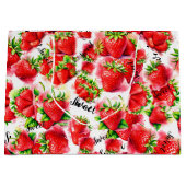 Niedliche Erdbeere Große Geschenktüte (Vorderseite)