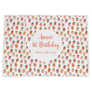 Niedliche Erdbeere Große Geschenktüte