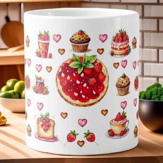 Niedliche Erdbeere 💗 🍓 🥨 Jumbo-Tasse