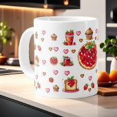 Niedliche Erdbeere 💗 🍓 🥨 Jumbo-Tasse
