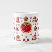 Niedliche Erdbeere 💗 🍓 🥨 Jumbo-Tasse (Vorderseite)