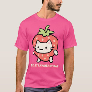 Niedliche Erdbeere Katze Kawaii Kostüm Kostüm T-Shirt