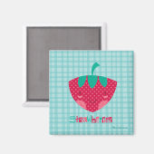 Niedliche Erdbeere Magnet (Vorderseite/Rückseite)