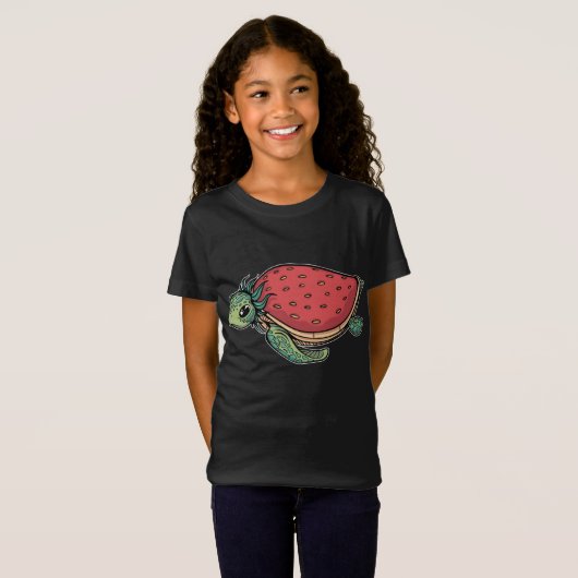 Niedliche Erdbeere Meeresschildkröte Adorable Ocea T-Shirt (Vorne ganz)