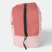 Niedliche Erdbeere mit Blume. Waschbeutel (Rechts)