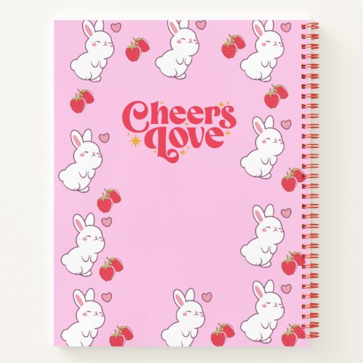 Niedliche Erdbeere 💗 🍓 🌷 Notizblock (Rückseite)