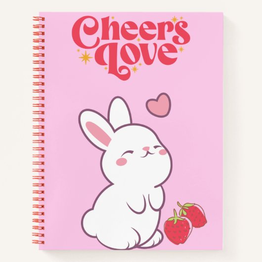 Niedliche Erdbeere 💗 🍓 🌷 Notizblock (Vorderseite)