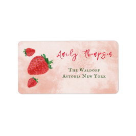 Niedliche Erdbeere Red Green Baby Dusche Adressaufkleber