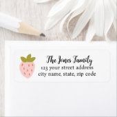 Niedliche Erdbeere-Rücksendeadresse (Insitu)