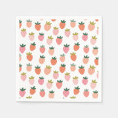 Niedliche Erdbeere Serviette (Vorderseite)