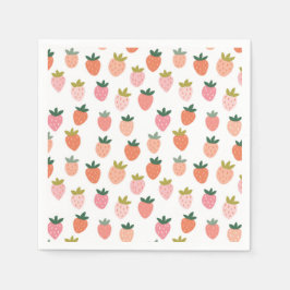 Niedliche Erdbeere Serviette