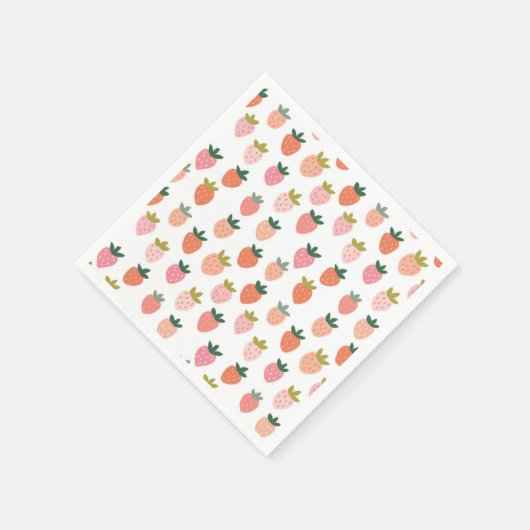 Niedliche Erdbeere Serviette (Ecke)