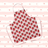 Niedliche Erdbeere und daisy-rosa Strap Schürze