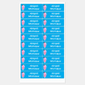 Niedliche Erdbeereissundae personalisiert Etiketten (Blatt)