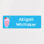 Niedliche Erdbeereissundae personalisiert Etiketten (Design 2)