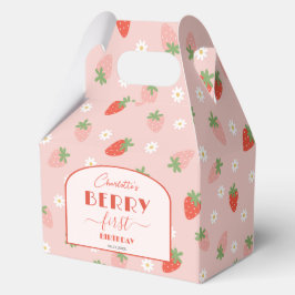 Niedliche Erdbeeren Berry Erster Geburtstag Gable Geschenkschachtel
