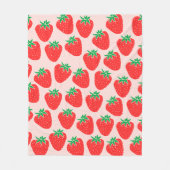 Niedliche Erdbeeren Blanket Fleecedecke (Vorderseite)