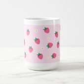 Niedliche Erdbeeren-Blume-Image-Tasse Kaffeetasse (Mittel)