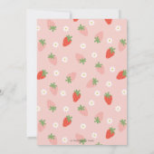 Niedliche Erdbeeren Eine Berry Sweet Baby Dusche Einladung (Rückseite)