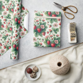 Niedliche Erdbeeren im Sommer Geschenkpapier