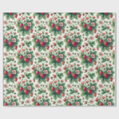 Niedliche Erdbeeren im Sommer Geschenkpapier (Flach)