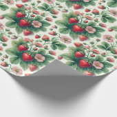 Niedliche Erdbeeren im Sommer Geschenkpapier (Ecke)