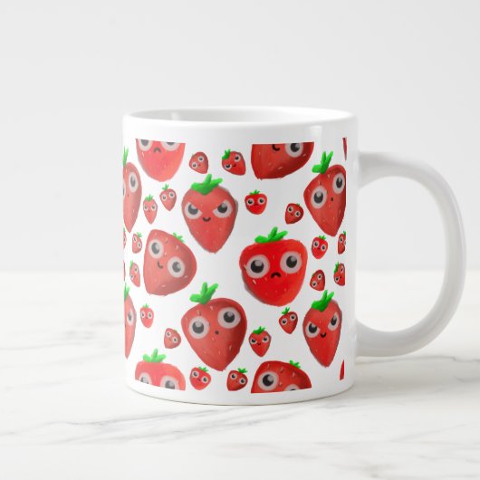 Niedliche Erdbeeren Jumbo-Tasse (Rechts)