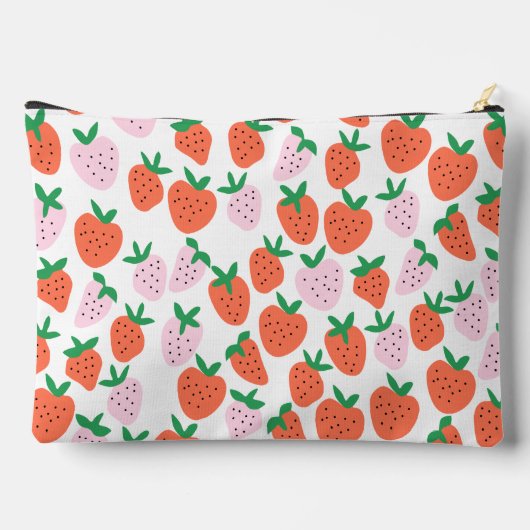 Niedliche Erdbeeren Kosmetische Beutel (Rückseite)