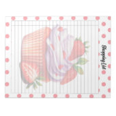 Niedliche Erdbeeren-Leckereien Einkaufsliste Notizblock (Vorderseite)