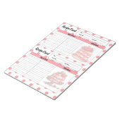 Niedliche Erdbeeren Leckereien Rezept Karte Notizblock (angewinkelt)