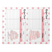 Niedliche Erdbeeren Leckereien Rezept Karte Notizblock (Vorderseite)