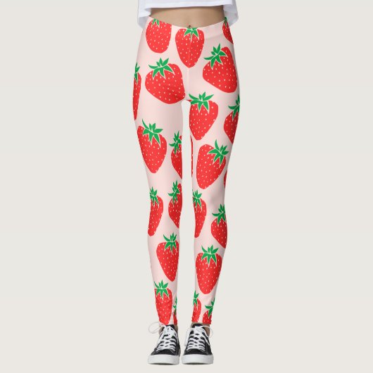 Niedliche Erdbeeren-Leggings Leggings (Vorderseite)