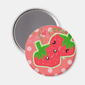 Niedliche Erdbeeren Magnet (Vorderseite/Rückseite)