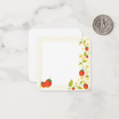 Niedliche Erdbeeren-Mitteilungskarten Mitteilungskarte (Vorderseite/Rückseite Beispiel)