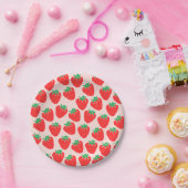 Niedliche Erdbeeren-Papierplatte Pappteller (Party)