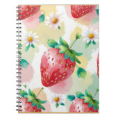 Niedliche Erdbeeren Regenbogen Daisy Geburtstagspa Notizblock (Vorderseite)